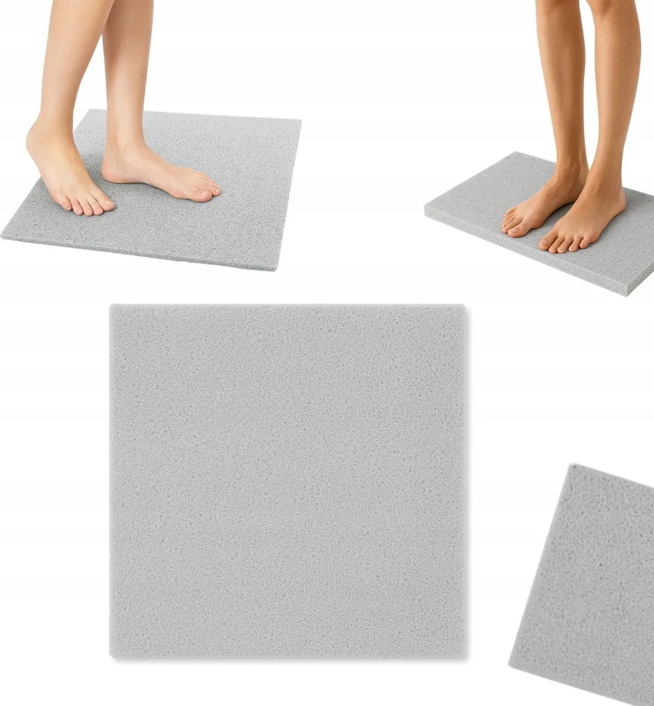 Fürdőszobaszőnyeg csúszásgátló gyorsan száradó fürdőszoba szőnyeg szürke 53x53