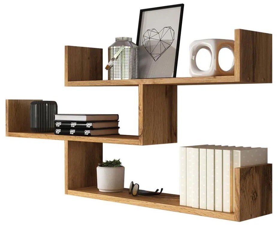 Fali polc TRIO 55x119 cm wotan tölgy