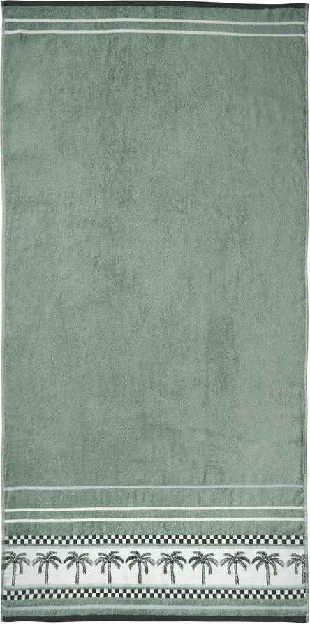 Zöld pamut strandtörölköző 90x180 cm Palm Trees – Catherine Lansfield