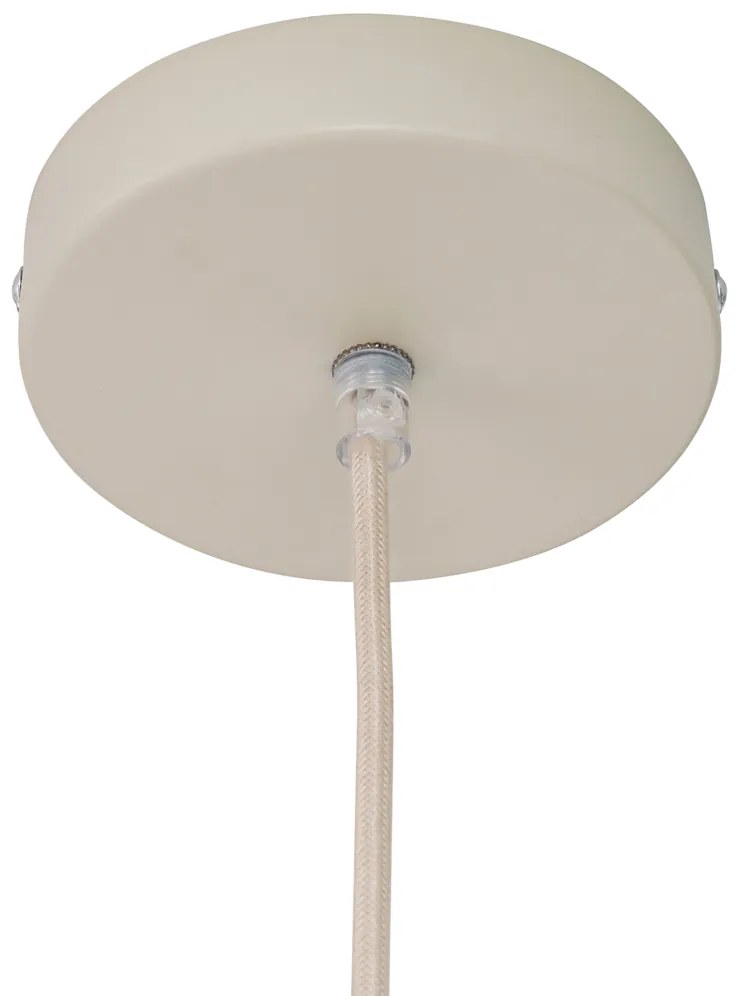 Japandi függőlámpa krém színű vászonernyővel - Aisha