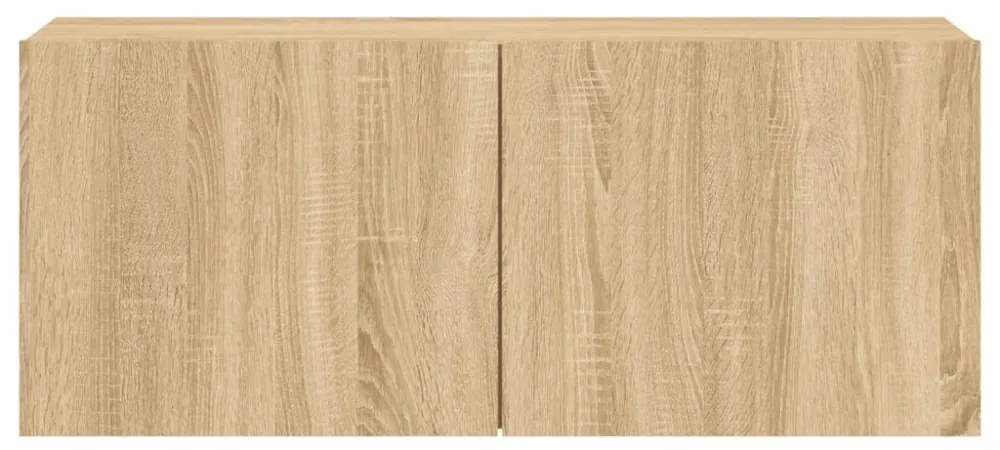 sonoma tölgy színű fali TV-szekrény 100 x 30 x 41 cm