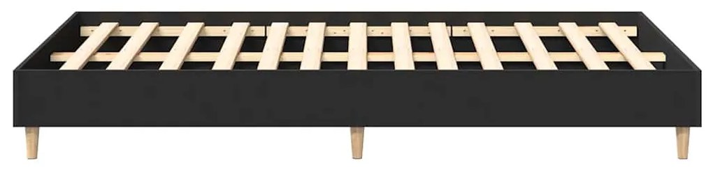 fekete szerelt fa ágykeret matrac nélkül 120 x 200 cm