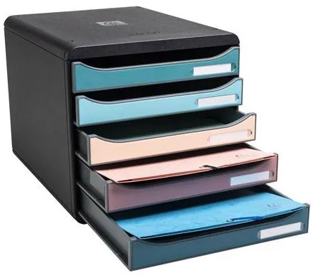 Irattároló, műanyag, 5 fiókos, EXACOMPTA Big-Box Plus Skandi Iderama (EX309606D)