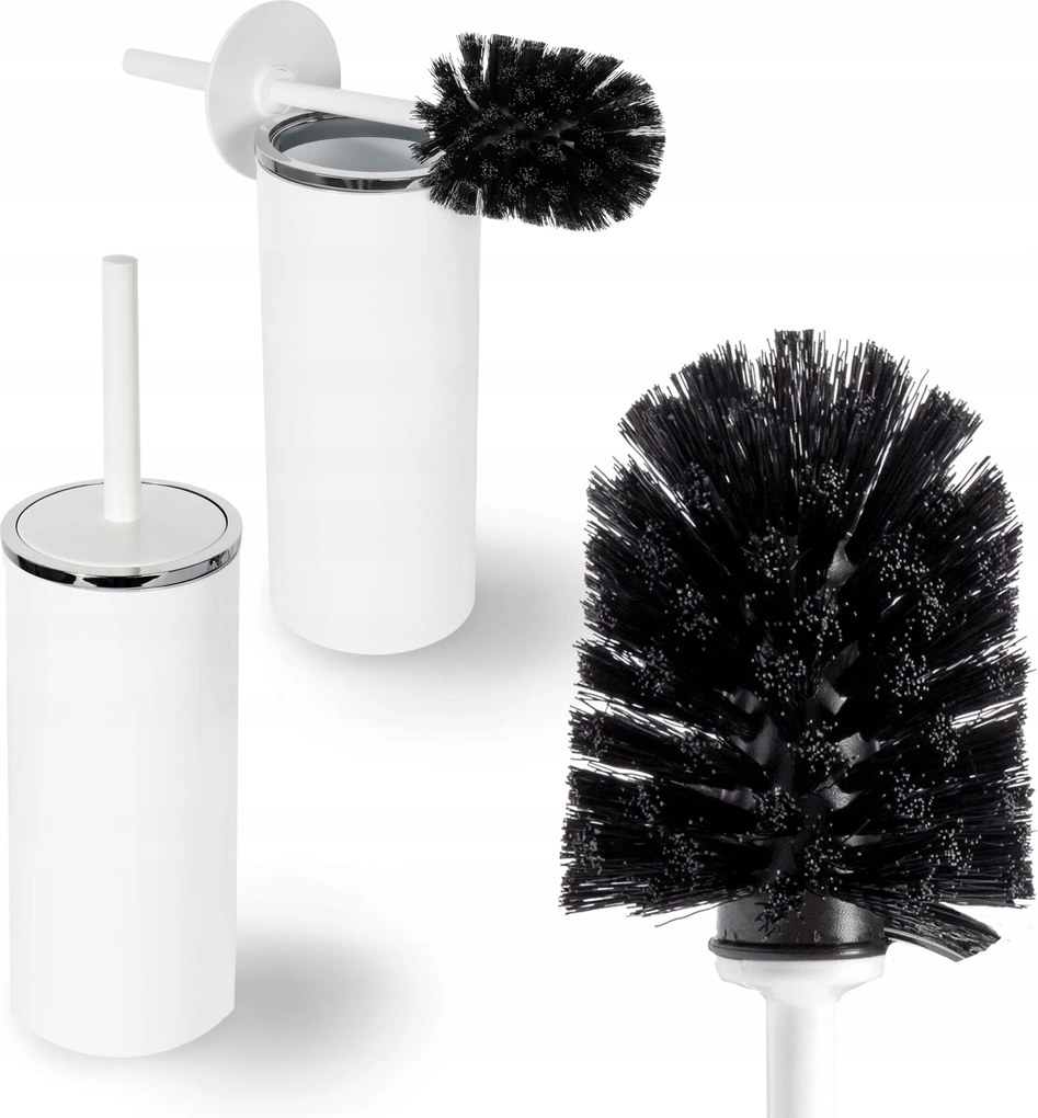 Wc Kefe Wc-hez Fehér Ezüst Kiegészítők Modern Robusztus Fürdőszoba