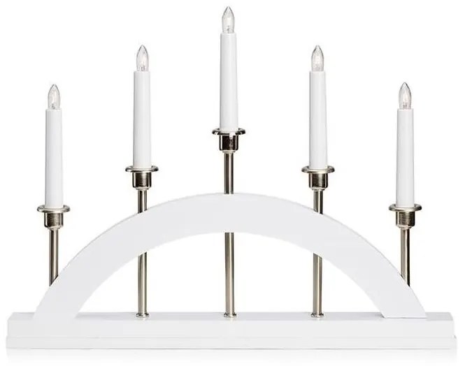 Markslöjd 705832 - Karácsonyi gyertyatartó BRIDGE 5xE10/3W/230V fehér