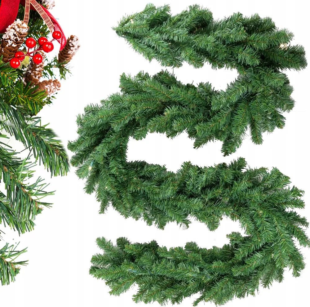 Karácsonyfa girland karácsonyi dekoráció 280cm