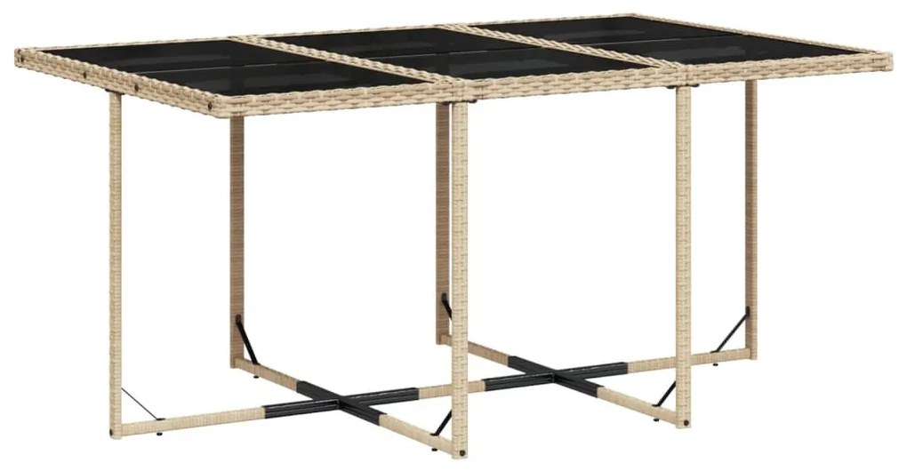 vidaXL 11 részes bézs polyrattan kerti étkezőgarnitúra párnákkal