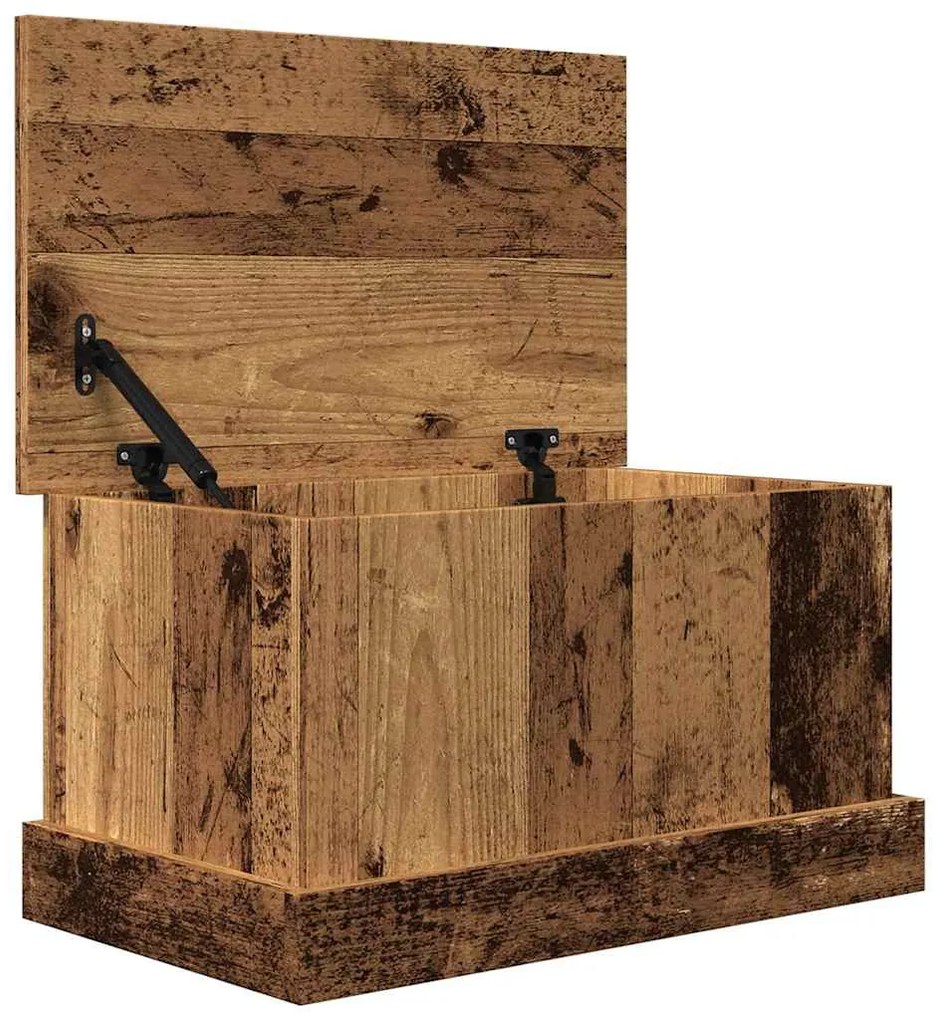 antik fa színű szerelt fa tárolódoboz 30 x 50 x 28 cm