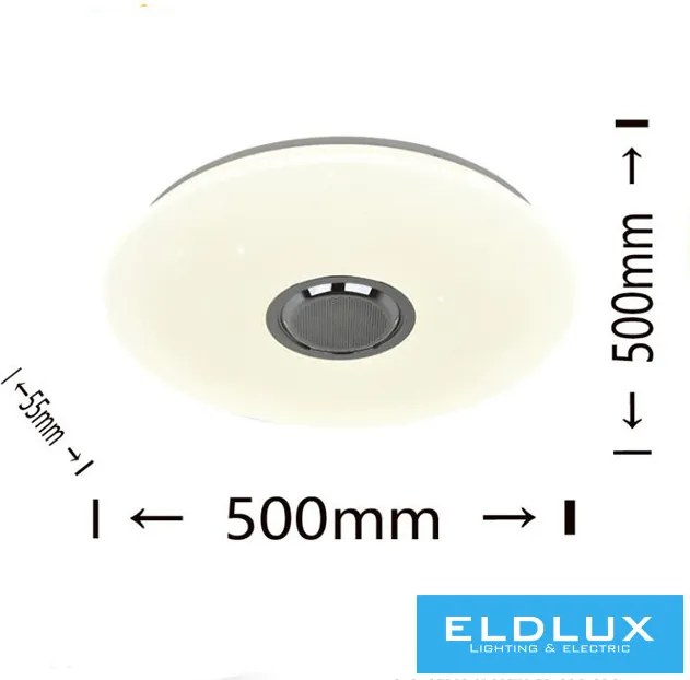 UNIVERSO mennyezeti lámpa hangszóróval BT 62w 6380lm RGBw ∅500×55mm fehér