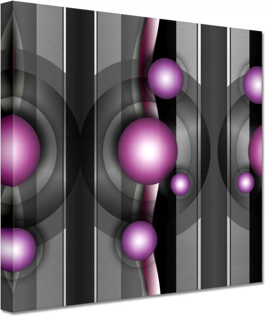 Festmények 20x20 Lila absztrakt