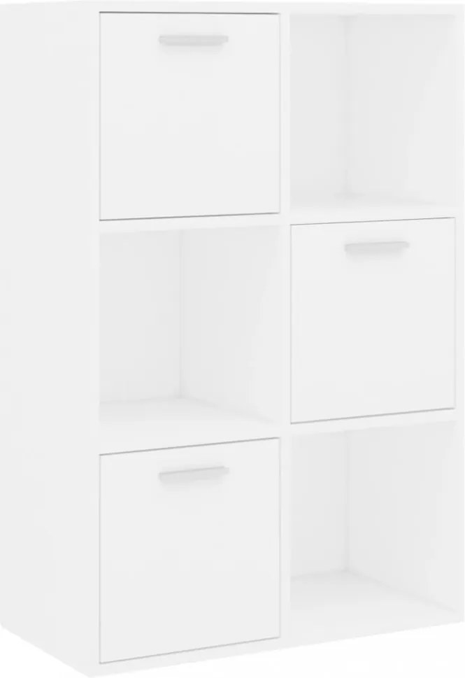 fehér szerelt fa tárolószekrény 60 x 29,5 x 90 cm
