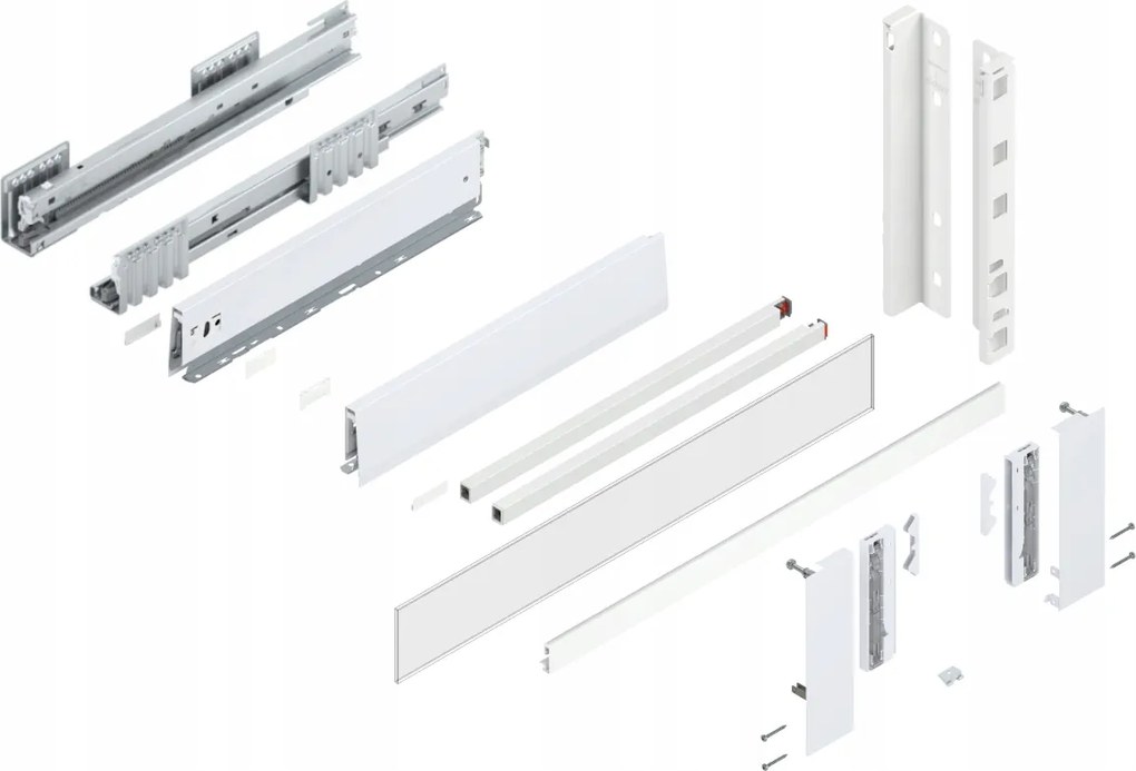 Blum Merivobox fiók 500 magas E belső fehér