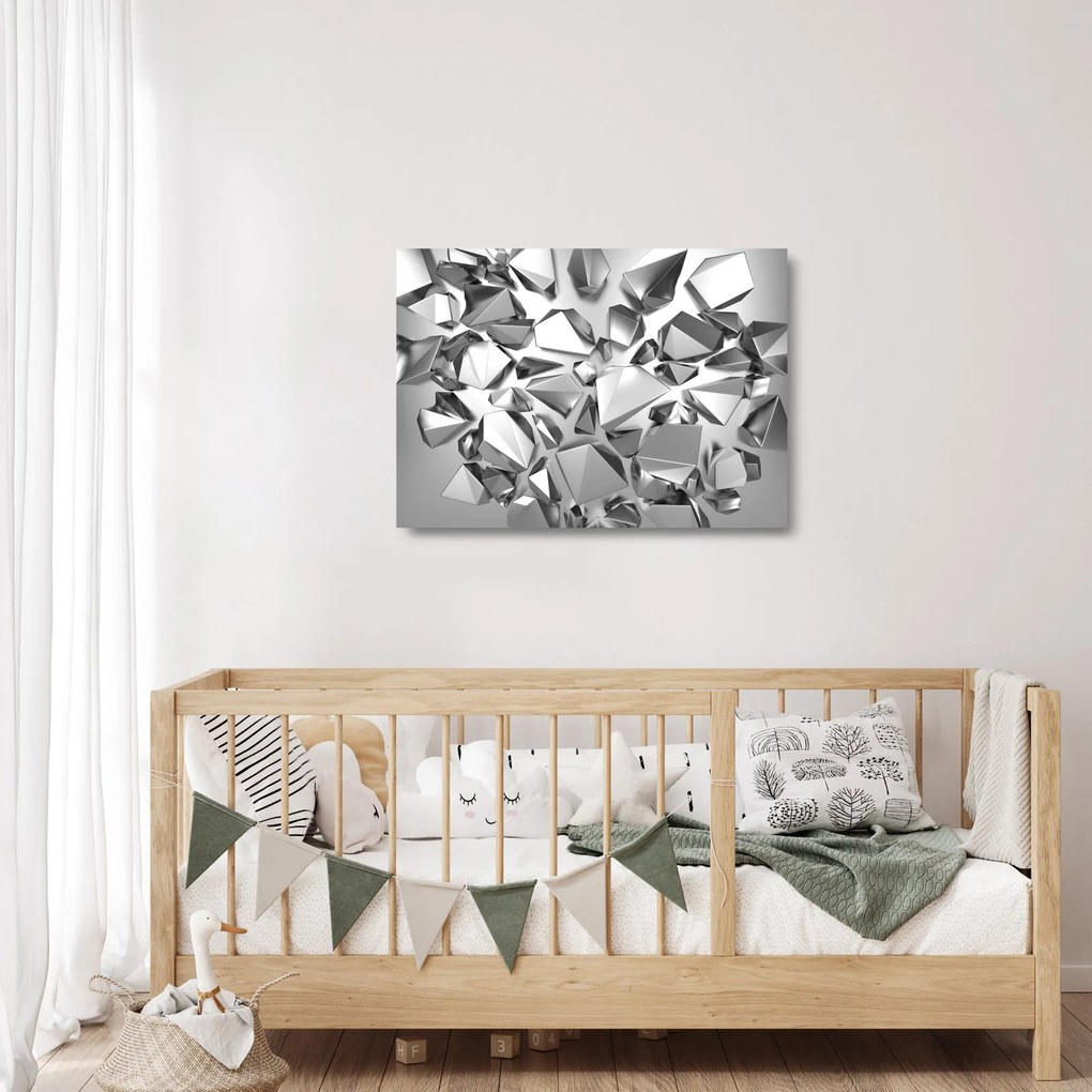 A 3D absztrakció képe (üvegen) (70x50 cm)