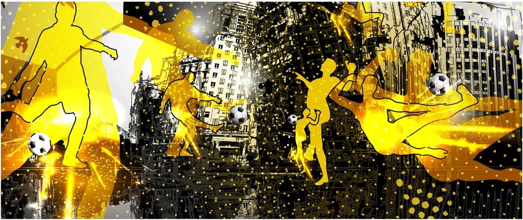 Kép - Foci a nagyvárosban (120x50 cm)