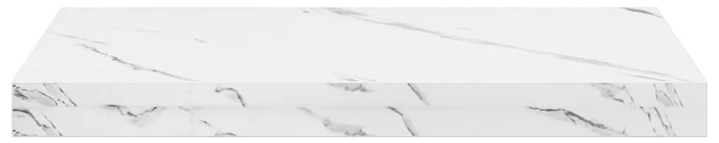 Falpolc tárolóval 4 pcs Fehér márvány 50 x 23,5 x 4 cm Faanyag