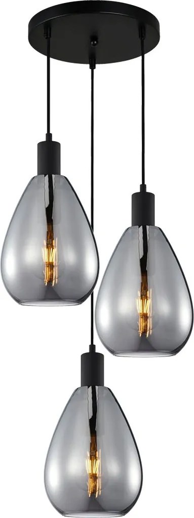 Italux modern függeszték zulo fekete füstös itxpnd-27812-3a-bksg