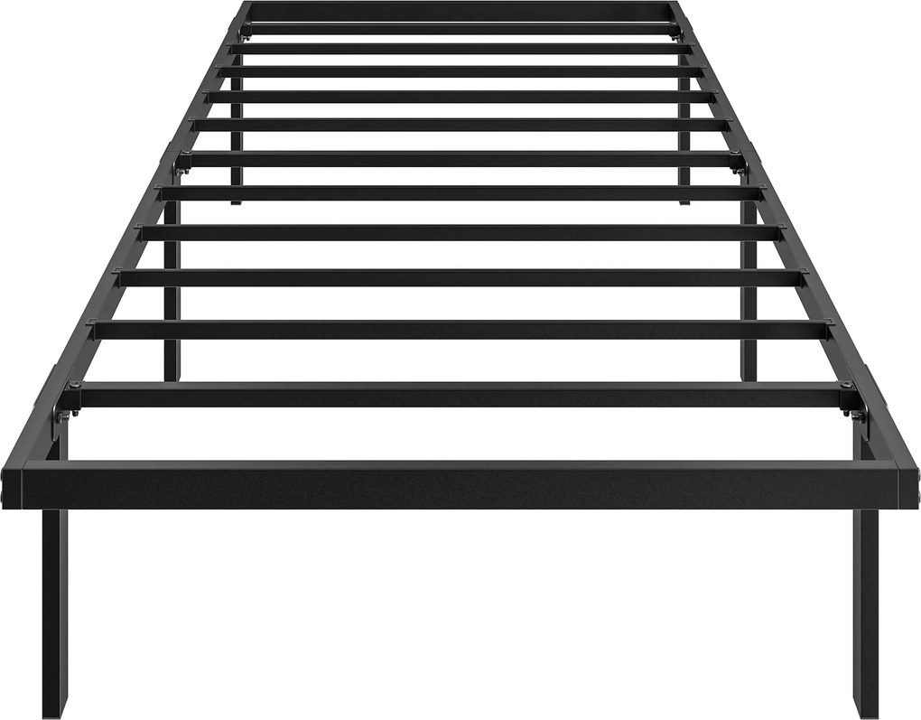 HOMCOM fém ágykeret tárolóval, 90×200 cm, 14 cm alul, csendes és stabil – Aosom