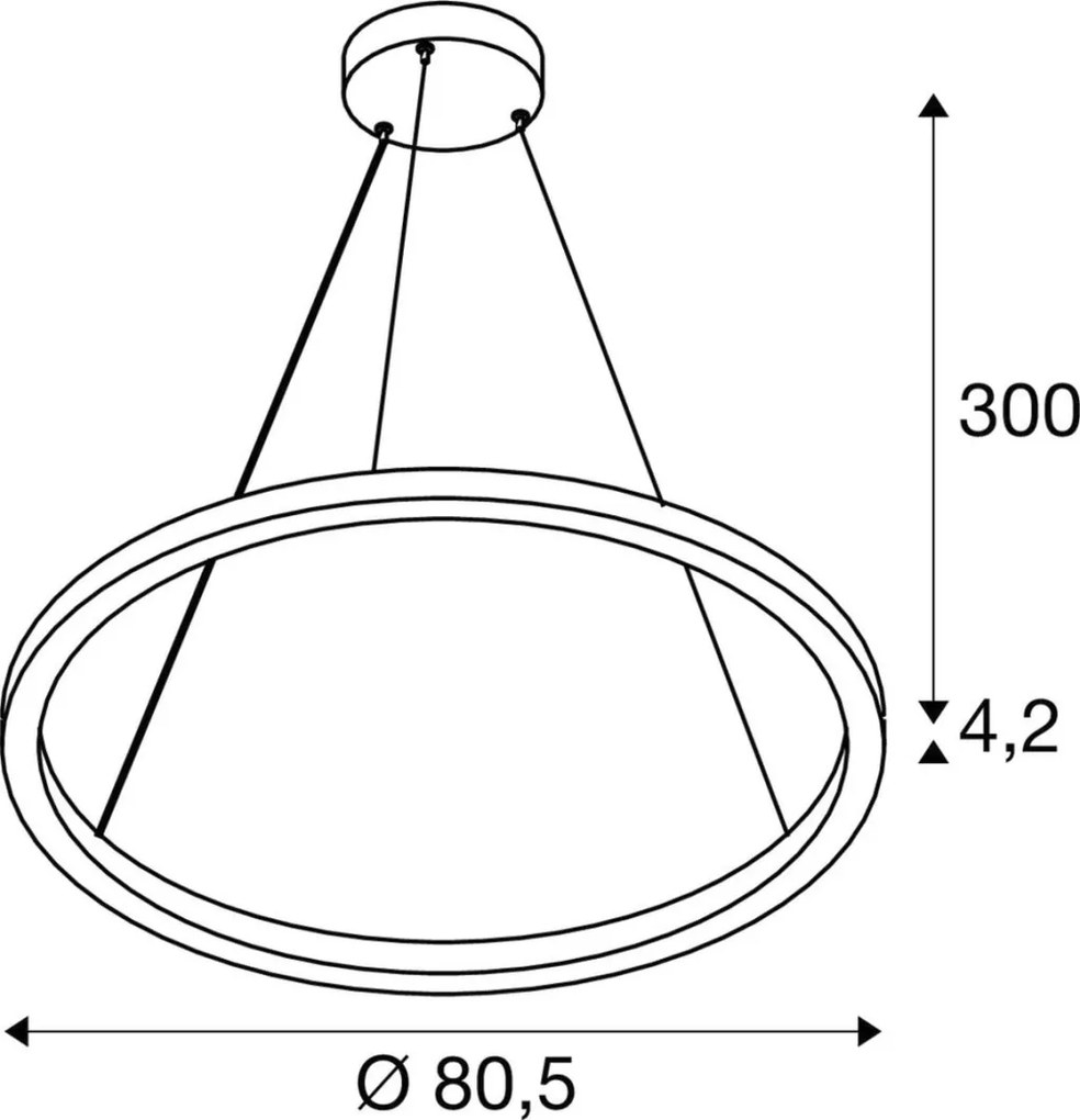 SLV 1007666 ONE Modern Led Függesztett Lámpa Fehér LED IP20