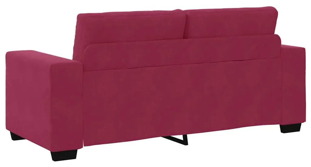 bordó bársony loveseat kanapé 140 cm