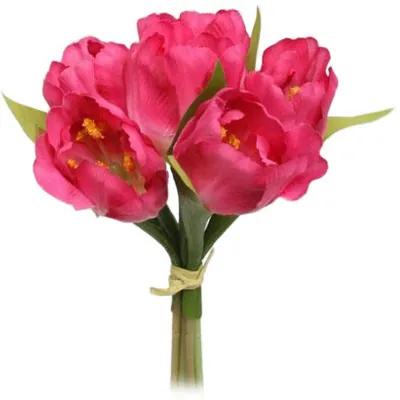 Mű virágcsokor Tulipán, , rózsaszín