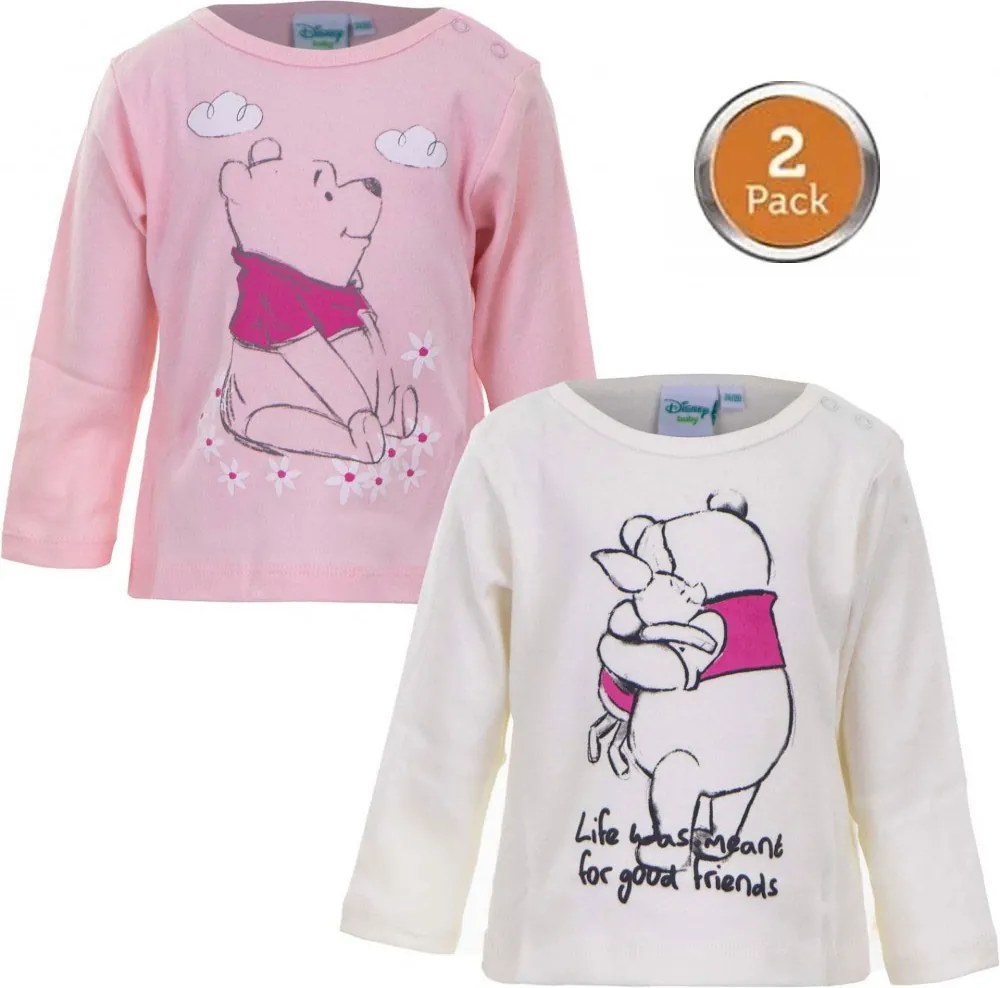 Disney Micimackó Good Friends baba póló, felső 2 db-os 68/74 cm