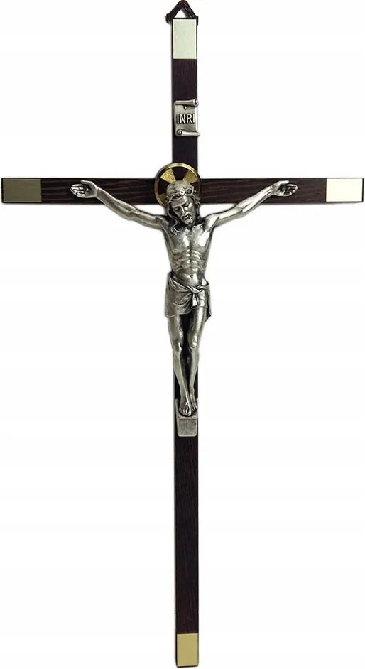 Fa akasztós kereszt 31cm vasalattal