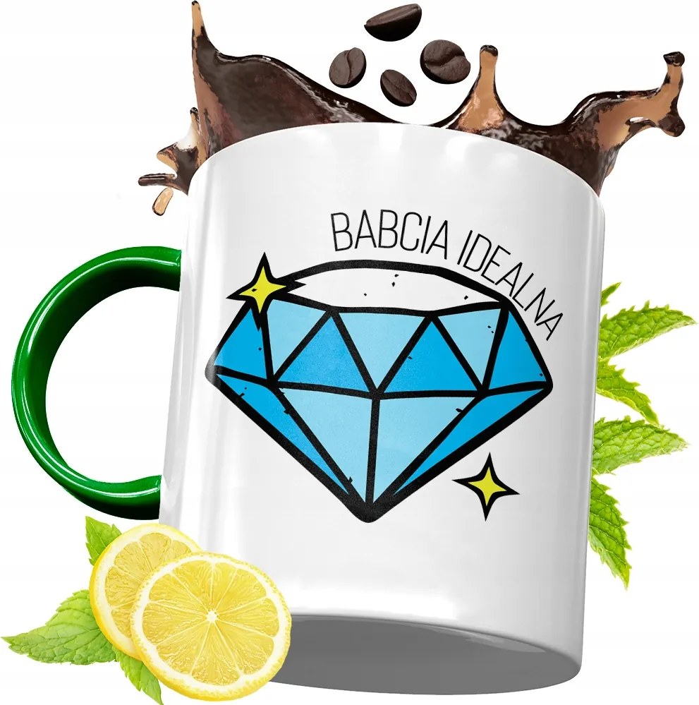 Zöld Bögre Nagymamáknak Nagymama Napjára Ajándék fényképes nyomattal