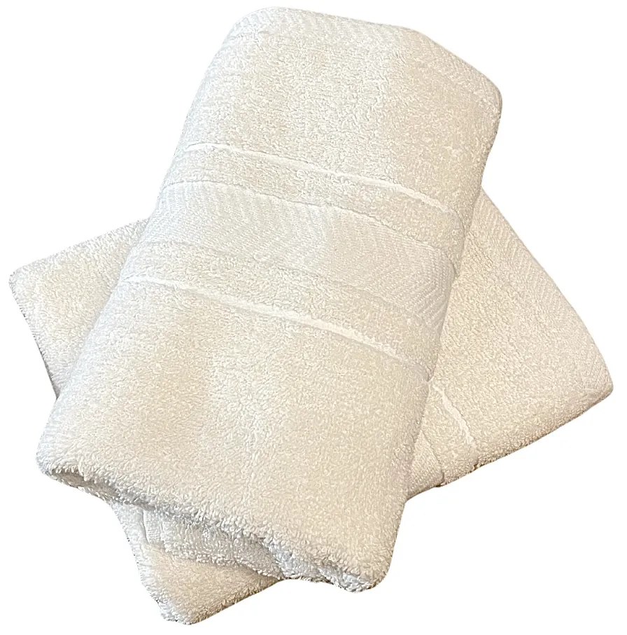 4 db Monaco krémszínű fürdőlepedő szett 70x140cm és törölközők 50x90cm TiaHome