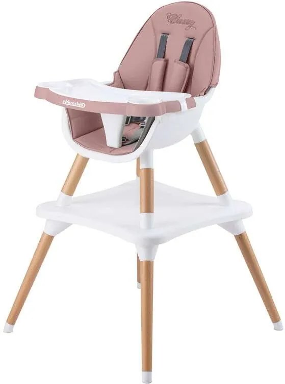 Chipolino Classy 3in1 átalakítható fix Etetőszék - rózsaszín