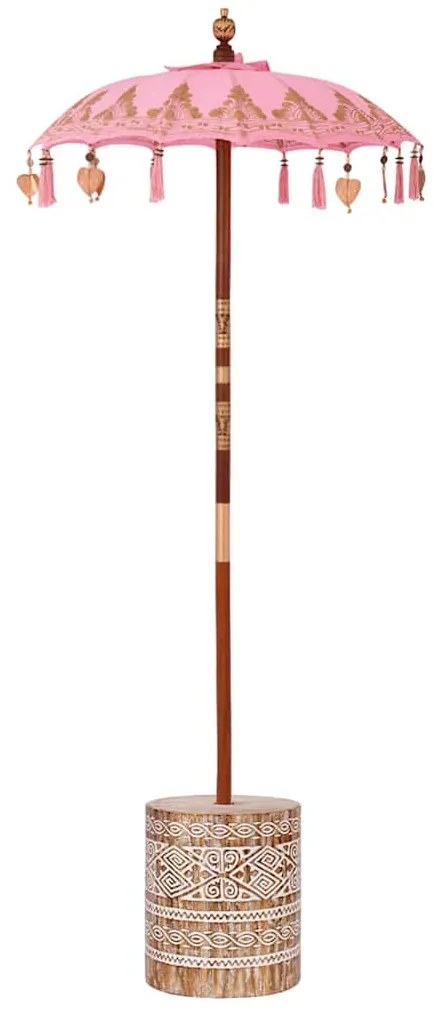 Napernyő Alappal 250 cm Pamut, Fa