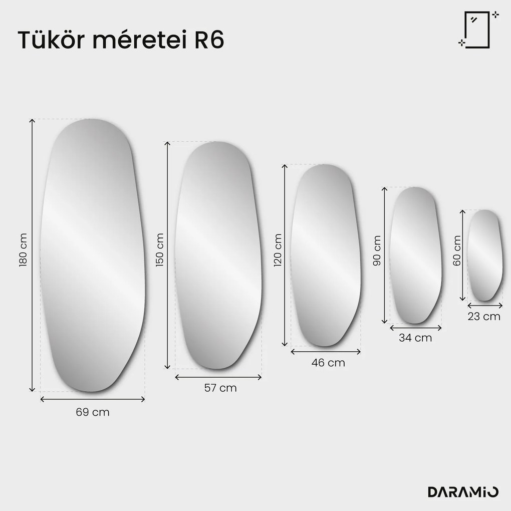 Ovális tükör fazettával – Pure Collection R6