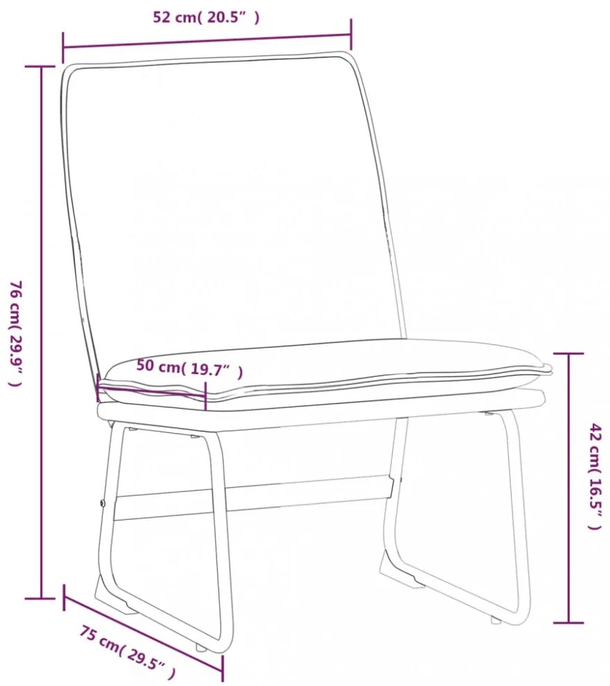 vidaXL Krémszínű szövet pihenőszék 52 x 75 x 76 cm