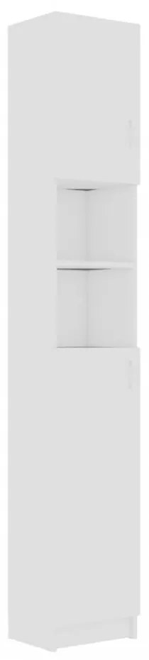 fehér szerelt fa fürdőszobaszekrény 32 x 25,5 x 190 cm