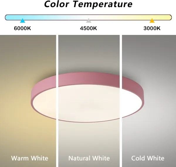 Brilagi - dimmelhető LED mennyezeti lámpa POOL LED/60W/230V 3000-6000K 50 cm rózsaszín+Távirányító