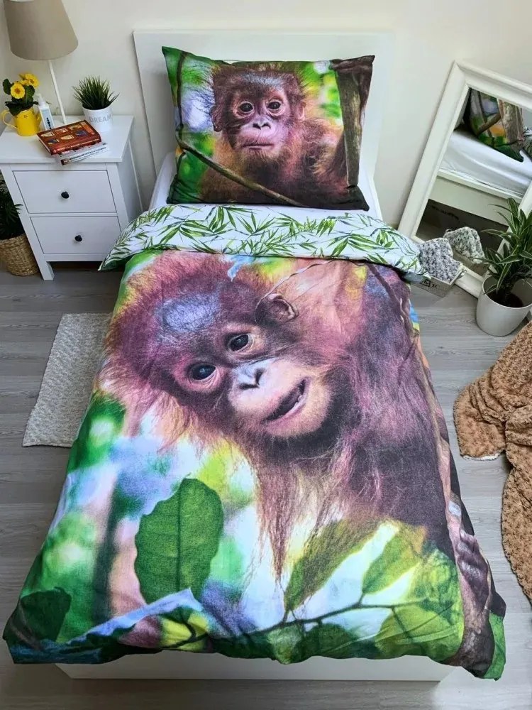 Orangután ágyneműhuzat erdő 140x200cm 70x90cm