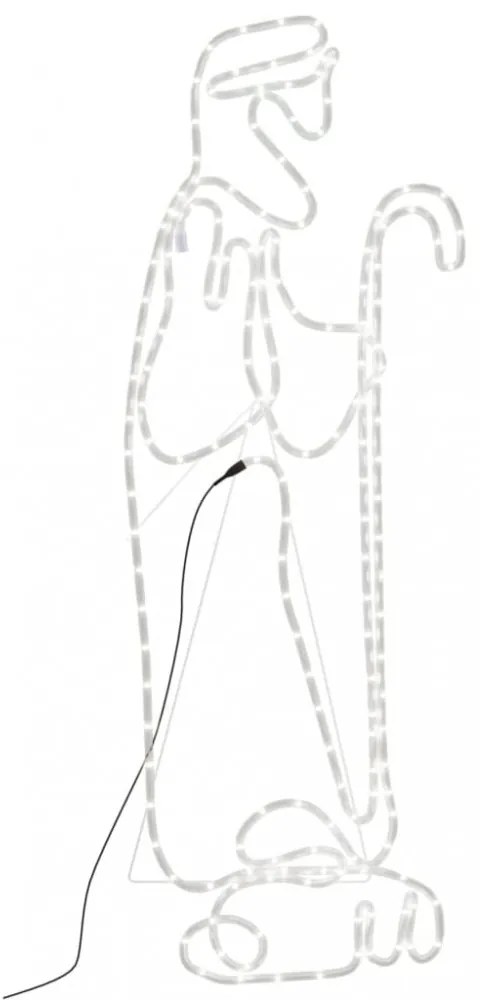 karácsonyi pásztor és bárány figura 168 LED-del 102,5 x 35 cm