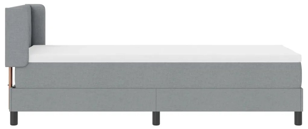 Boxspring ágy matraccal matracmal Világosszürke 80 x 200 cm