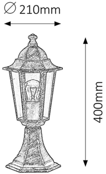 Rabalux 8236 - Kültéri lámpa VELENCE 1xE27/60W/230V