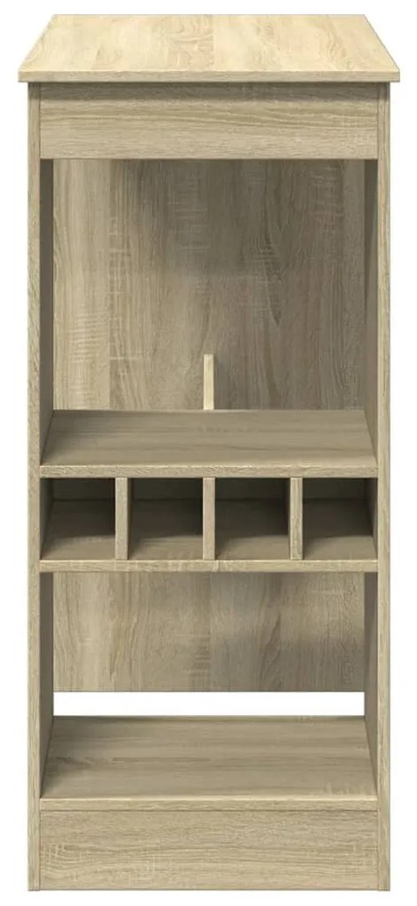 sonoma tölgy szerelt fa bárasztal tárolókkal 90x47,5x103,5 cm