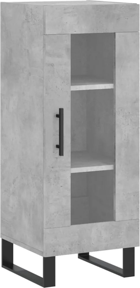 vidaXL betonszürke szerelt fa tálalószekrény 34,5 x 34 x 90 cm