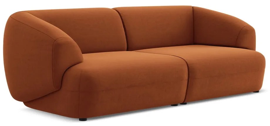 Narancssárga bársony kanapé 232 cm Moana – Makamii