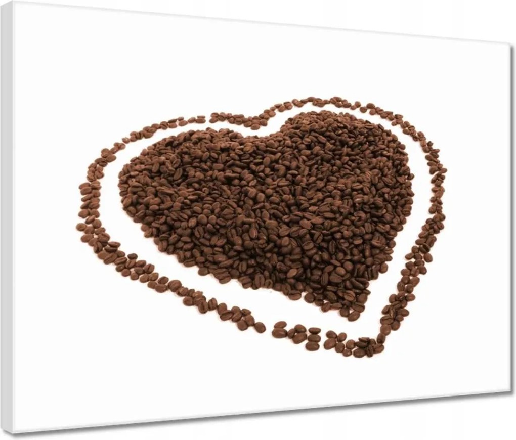 Vászonkép 40x30 Kávé a szívnek