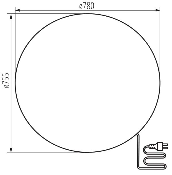 Kanlux 36594 - Kültéri lámpa STONO 1xE27/25W/230V, átm. 78 cm, IP65