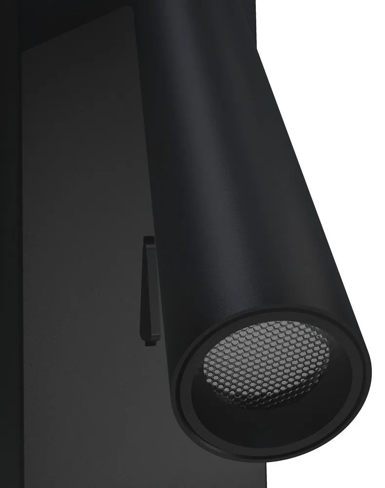 Clara fekete falilámpa, magasság 16,5 cm - SULION