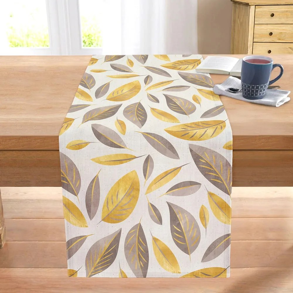 Asztali futó 40x130 cm Yellow And Brown Leaves – Mila Home