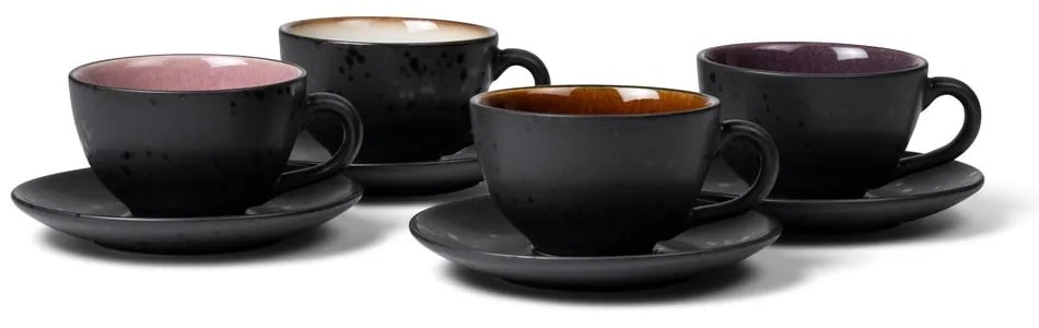 Fekete kerámia csésze szett 4 db-os 240 ml Gastro Black/Mix – Bitz