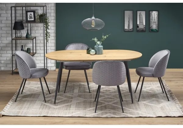 BALNOR étkezőasztal tölgy/fekete