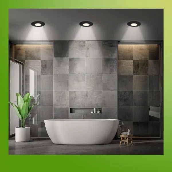 Briloner 7589035 - 3 darabos LED szett, dimmelhető fürdőszobai beépíthető lámpa KLIRA LED/4,9W/230V IP44 fekete