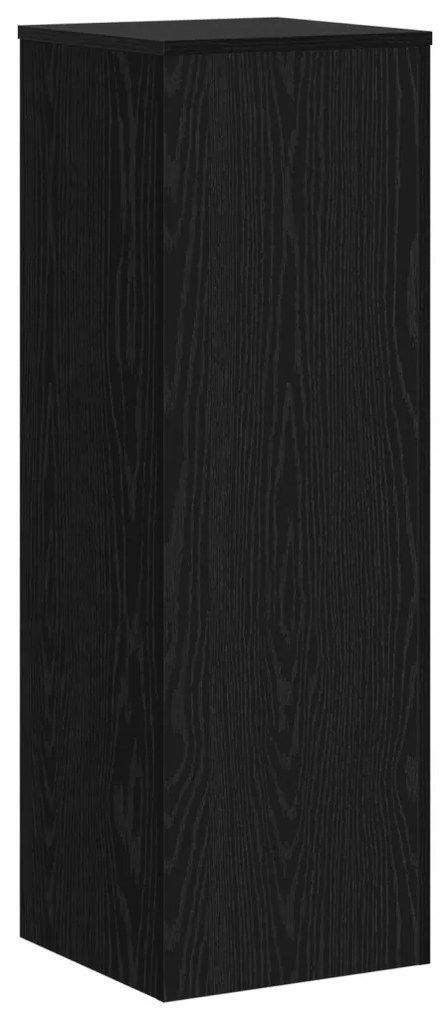 növényállvány fekete tölgy 33x33x100 cm Laminált fa