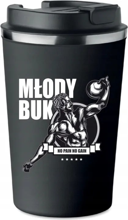 Prémium Termo Bögre fekete Fiatal Bükk Isten edzőterem edzés KT_473_cz